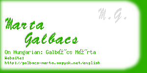 marta galbacs business card